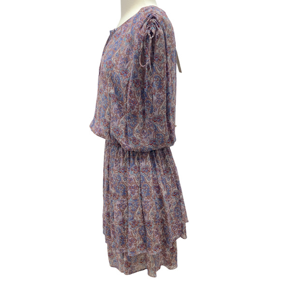 Frye NWT Violet Dusk Printed Ruched Dress, Size Small but runs big - Picture 7 of 16